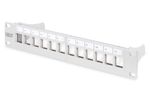 DIGITUS Patchpanel 1HE 10" 12-Port Modular grau