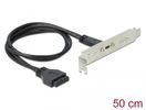 DELOCK USB 3.1 Gen 1 Slotblech mit 1 x USB Type-C Port