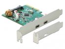 DELOCK PCI Express x4 Karte zu 2 x extern USB 10 Gbps Type-C