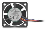 DELOCK Axiallüfter 24 V DC, 40 x 40 x 20 mm schwarz