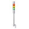 PATLITE Signalsäule LR4-302LJBU-RYG verkabelt LED Buz silber