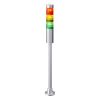 PATLITE Signalsäule LR4-302PJNU-RYG verkabelt LED silber