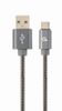 gembird USB-Ladekabel vom Type C, 2 m, metallic-grau