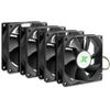 Inter-Tech Lüfter 80*80*25 IPC Fan Set 4xLüfter 80mm, schw.
