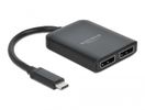 DELOCK USB Type-C Splitter > 2x DisplayPort MST/VXP