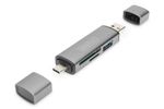 DIGITUS Reader USB-C + USB 3.0, SD + Micro SD + USB3.0 OTG