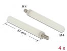 DELOCK Abstandshalter M 4 x M 4,Sechskant,Inen/Außen 57 mm