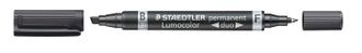 STAEDTLER Zweispitzmarker Lumocolor perm schwarz 10 Stück