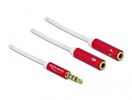 DELOCK Headset Adapter 1x 3,5mm 4Pin St > 2x 3,5mm 4Pin Bu