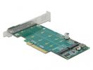 DELOCK PCI Express x8 Karte zu 2 x intern NVMe M.2 Key M