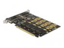 DELOCK PCI Express x16 Karte > 4x intern NVMe M.2 Key M