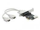 DELOCK PCI Express x1 Karte zu 2 x Seriell RS-232 5 V / 12