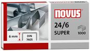 NOVUS Heftklammern 24/6 DIN SUPER 1000er Schenkellänge 6mm