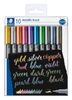 STAEDTLER Marker Metallic brush 10 Stück im Etui,  1-6mm