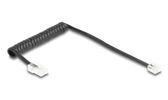 DELOCK Telefonkabel/Spiralkabel RJ11 St. zu RJ45 St. 1m S.