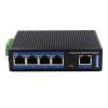 Wantec Switch Industrial PoE  Ethernet für Hutschiene 5 Port