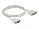 DELOCK Serielles Kabel D-Sub 25 Stecker zu Buchse 3 m