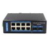 Wantec Switch Indus. PoE Fiber Ethernet für Huts. 8Port+2SFP