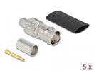 DELOCK BNC Buchse zum Crimpen RG-59 mit Schrumpfschlauch