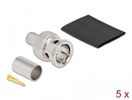 DELOCK BNC Stecker zum Crimpen RG6 mit Schrumpfschlauch