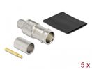 DELOCK BNC Buchse zum Crimpen RG-6 mit Schrumpfschlauch