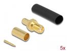 DELOCK RP-SMA Buchse zum Crimpen LMR200 mit Schrumpfschlauch
