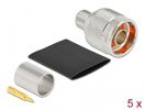 DELOCK N Stecker zum Crimpen LMR 400 mit passendem Schrumpfs