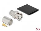 DELOCK BNC Stecker zum Crimpen LMR 400 mit passendem Schrump