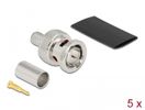 DELOCK BNC Stecker zum Crimpen RG59 mit passendem Schrumpfsc