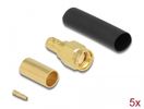 DELOCK RP-SMA Stecker zum Crimpen LMR200 mit Schrumpfschlauc
