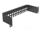 DELOCK 10" Kabelabfangschiene Bügelform 1 HE schwarz