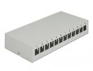 DELOCK Keystone Patchpanel 12 Port grau