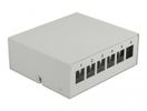 DELOCK Keystone Patchpanel 6 Port grau