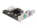 DELOCK PCI Express x1 Karte 2x PS/2 Low Profile Formfaktor