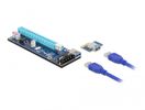 DELOCK Riser kaart PCI Express x1 zu x16 met 60 cm USB Kabel