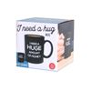ThumbsUp! Tasse "I need a Hug" Farbwechsel 300ml schwarz