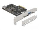 DELOCK PCI Express x4 Karte zu 3 x USB Type-C +2x USB Typ-A