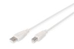 DIGITUS USB 2.0 Anschlusskabel Typ A- B St/St     1.8m weiss
