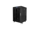 Lanberg FF01-6615-12BL rack 15U Vrijstaande rek Zwart