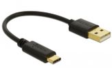 DELOCK USB Ladekabel Typ-A zu USB Type-C 15 cm