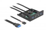 DELOCK 3.5" USB 3.2 Gen 1 Front Panel 2xUSB Typ-A + HD Audio