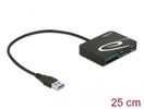 DELOCK Card Reader voor XQD/SD/Micro SD + USB Typ-A Port