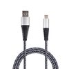 2GO USB Lade-/Datenkabel USB Type-C 3.1 Nylon  1m  silber
