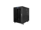 Lanberg FF01-6815-12BL rack 15U Vrijstaande rek Zwart