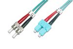 DIGITUS LWL Patchkabel ST -> SC 2.00m Multimode Duplex OM3