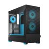 FRACTAL DESIGN Geh Pop Air RGB Cyan Core TG Clear Tint
