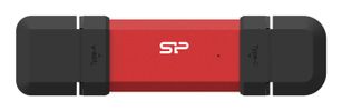 Silicon Power 500GB USB Stick DS72 Typ A+C 1050/850MB`s Red