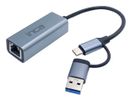 Inca IUTP-01TX interface hub USB 3.2 Gen 1 (3.1 Gen 1) Type-A + Type-C Blauw