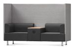 ROCADA Soft Doppelsitz+ Tisch schwarz/grau 200x129x68cm