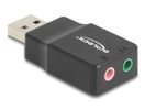 DELOCK Externe USB Soundkarte 2x3,5mm Klinkenbu. Plug&Play